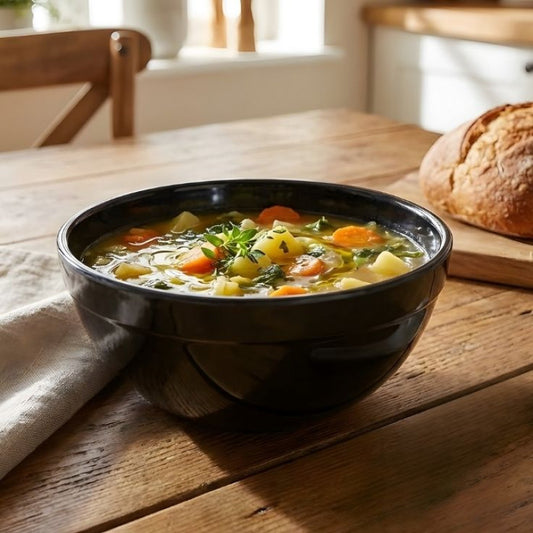 Melamine Black Vigo 8 INCH Medium Bowl For Serving