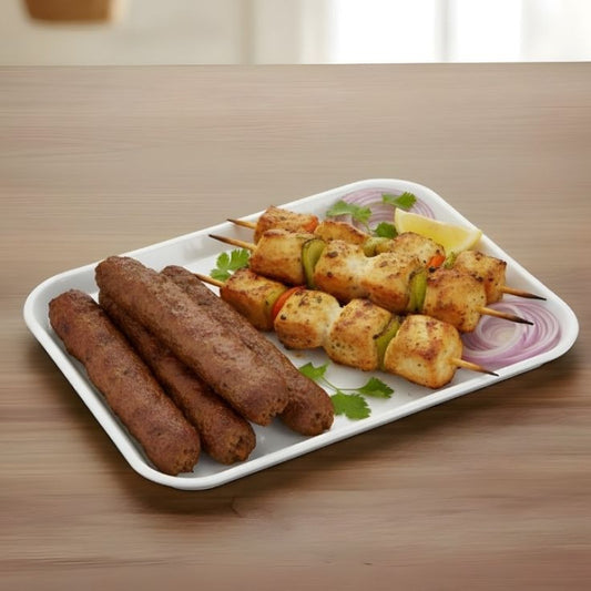 Chamcham Melamine White Serving Tray For Snacks and Meals