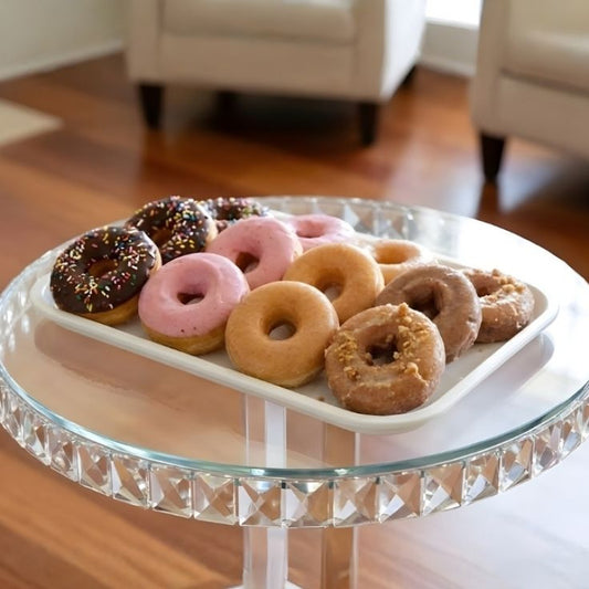 Flora Melamine White Serving Tray One Piece for Serving