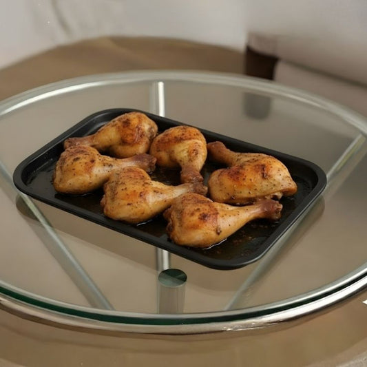 Flora Melamine Black Serving Tray One Piece for Serving