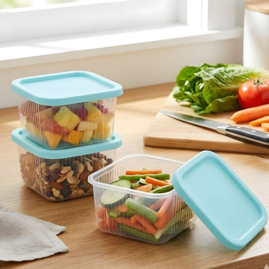 Plastic Food Storage Box Pack of 3 Multi Purpose Containers