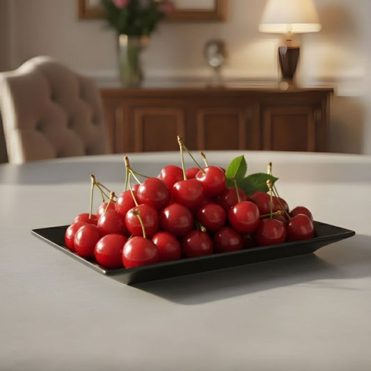 Melamine Black Platter Small One Piece for Serving