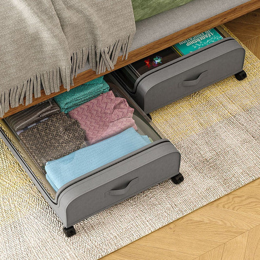Underbed Storage Lockers with Wheels & Lids