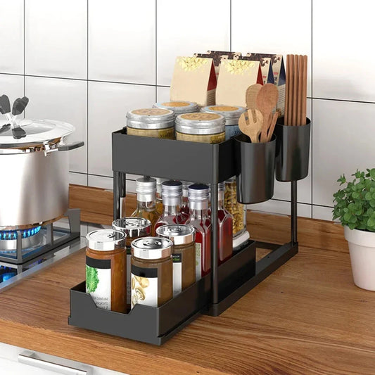 2 Layer Kitchen Rack Iron Material
