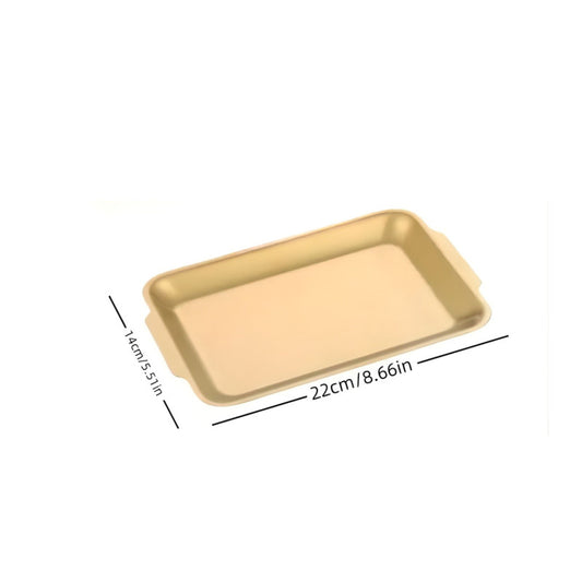 Golden Serving Tray Stainless Steel