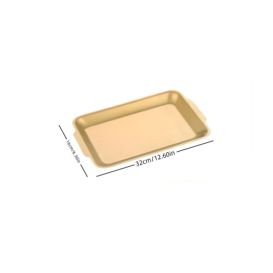 Golden Serving Tray Stainless Steel
