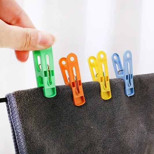 24 Pcs Plastic Clips with Rope for Hanging Use