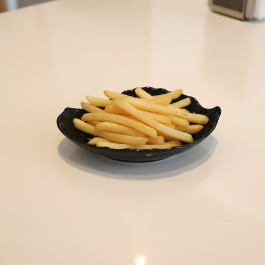 Melamine Black Leaf Small Platter For Serving