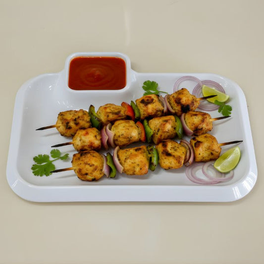 Melamine BBQ Platter White Serving Plate