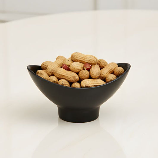 Melamine Lotus Small Serving Black Bowl