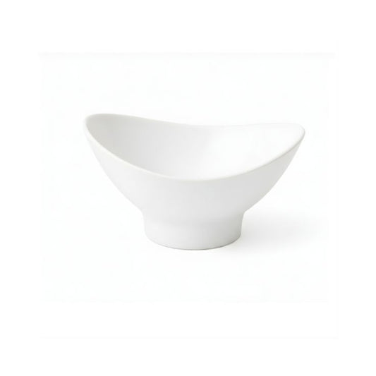 Melamine Lotus Medium Serving White Bowl