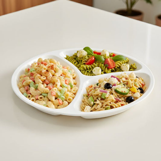 Melamine Euro Divider White Serving Dish