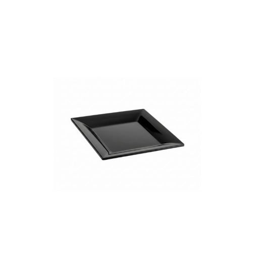 Melamine Small Swiss Black Serving Platter