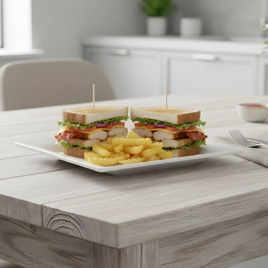 Melamine Medium Swiss White Serving Platter