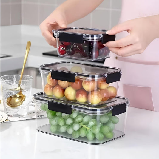 Set of 3 Acrylic Food Container Boxes