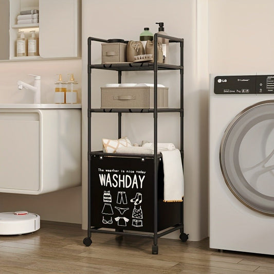 3 Layer Laundry Storage Organizer Box Durable Foldable Design