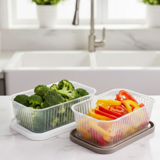 Crinkle Food Storage Container Pack of 2 – 750ml Each