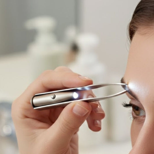 Portable LED Light Tweezers for Hair Removal & Eyebrow Grooming