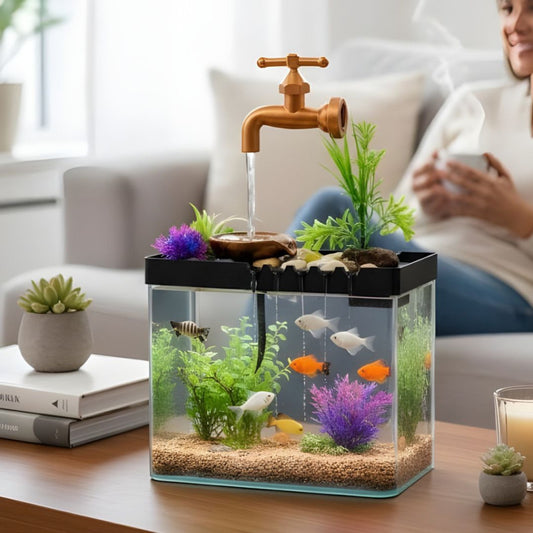 Electric Fish Aquarium Fountain Decorative Water Feature