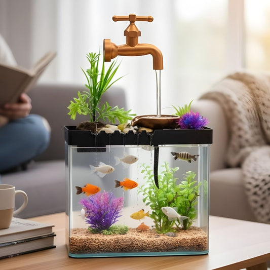 Electric Fish Aquarium Fountain Decorative Water Feature