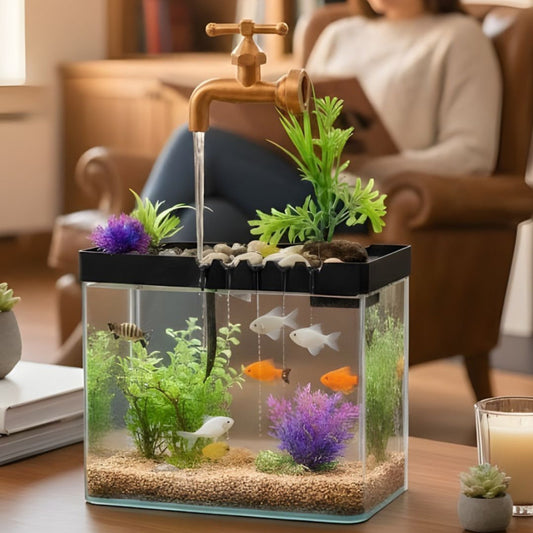 Electric Fish Aquarium Fountain Decorative Water Feature