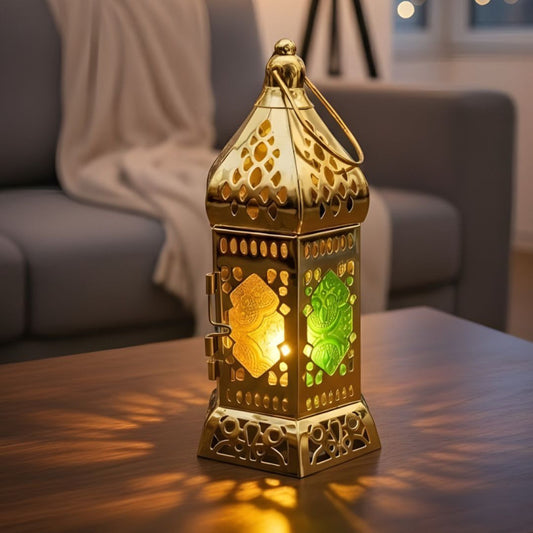 LED Metal Lantern Vintage Style Decorative Light