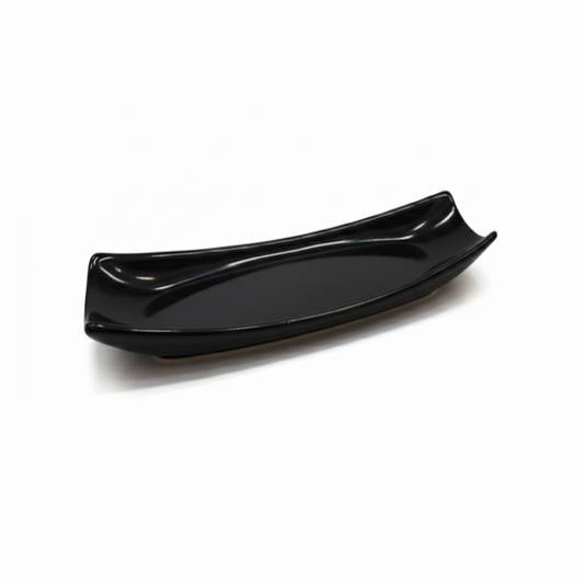 Melamine Medium Black Serving Plate