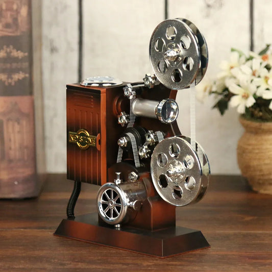 Vintage Movie Projector & Phonograph Model Decoration