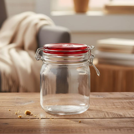 Ziba Airtight 800 ML Glass Lock Jar Small