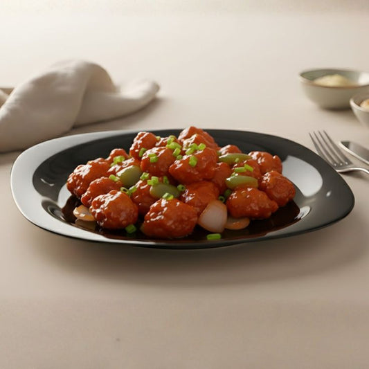 Melamine 7 Inch Black Serving Flat Plate