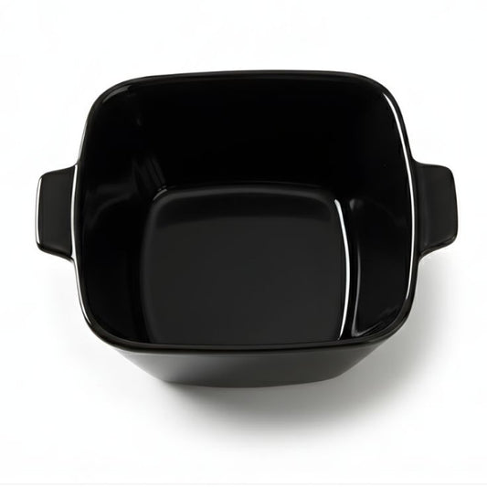 Melamine Black Square Serving Bowl