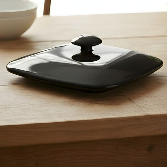 Melamine Black Square Serving Bowl's Lid