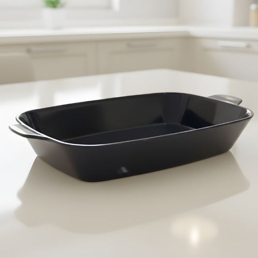 Melamine Black Rectangle Serving Bowl