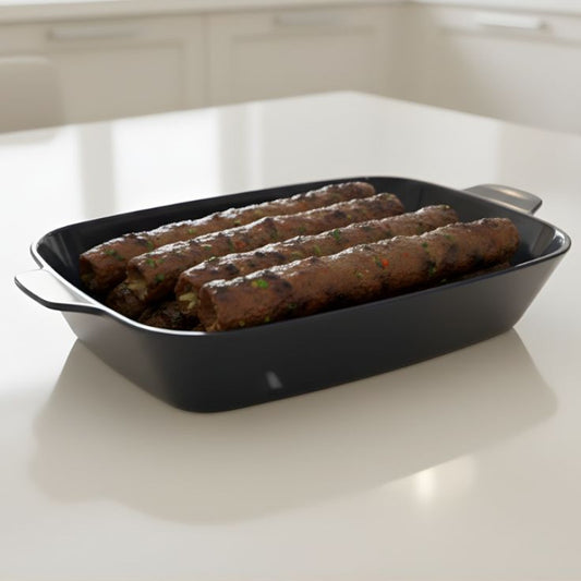 Melamine Black Rectangle Serving Bowl