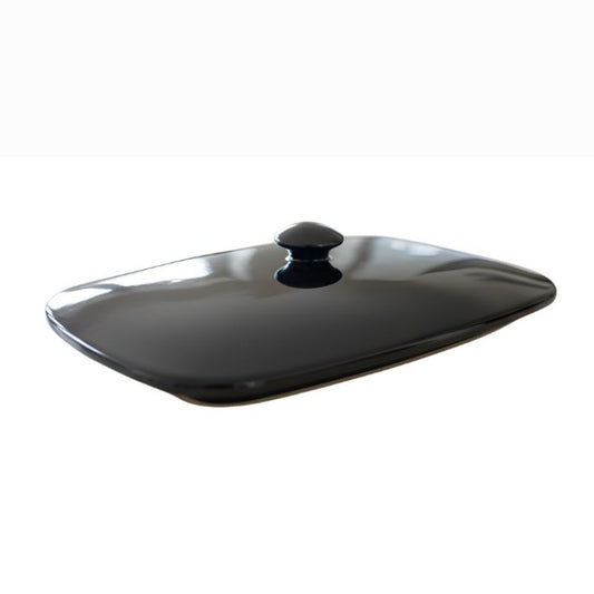 Melamine Black Rectangle Serving Bowl's Lid