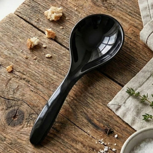 Melamine Black Serving Curry Spoon