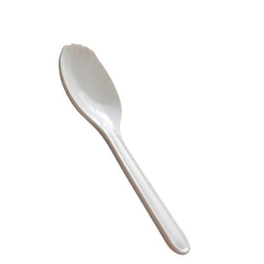 Melamine White Serving Rice Flat Spoon
