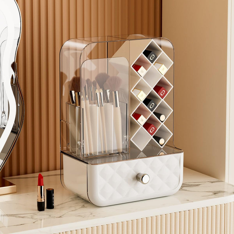 Multi Purpose Large Capacity Makeup Brush & Lipstick Storage Rack ...