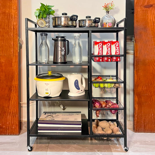 Multifunctional Storage Rack Heavy Duty 4 Tier Organizer (Without Wheels)