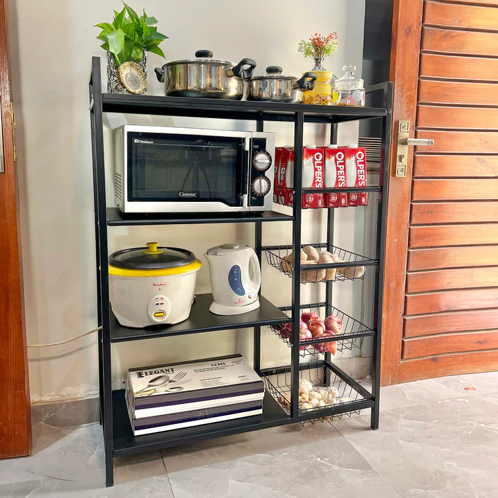 Multifunctional Storage Rack Heavy Duty 4 Tier Organizer (Without Whee ...