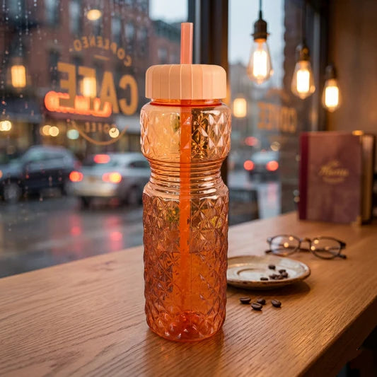 Twinkle Water Bottle with Straw Stylish Drinking Bottle