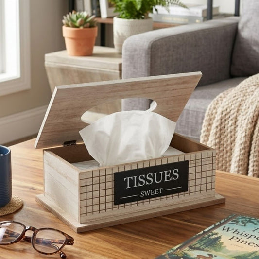 Wooden Tissue Box Decorative Tissue Holder
