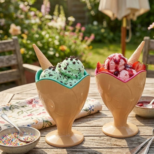 Ice Cream Cup Set Dessert Serving Cups (Pack of 2)