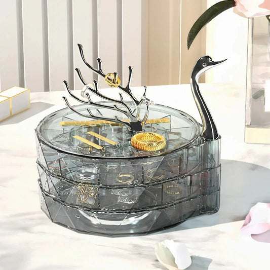 Swan Jewellery Organizer Decorative Accessories Storage Tray