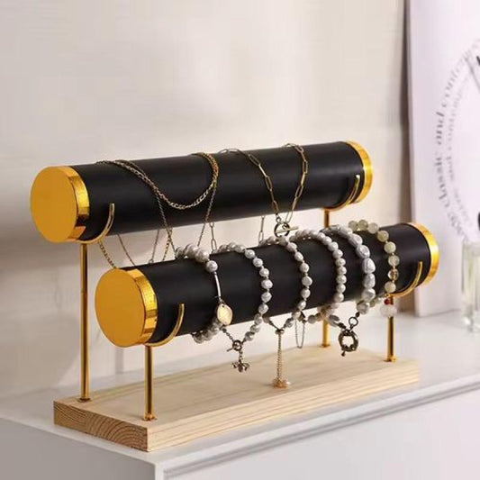 2 Layer Velvet Jewellery Display Stand Necklace & Bracelet Organizer