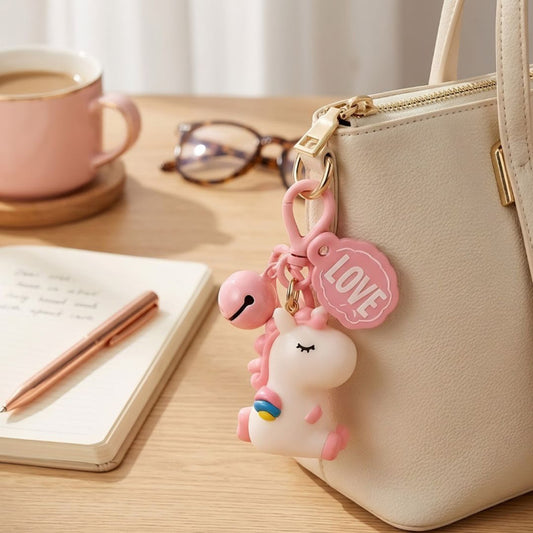 Unicorn Keychain Cute Cartoon Key Ring