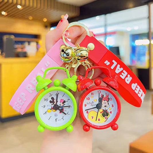 Alarm Clock Keychain Mini Cute Key Ring
