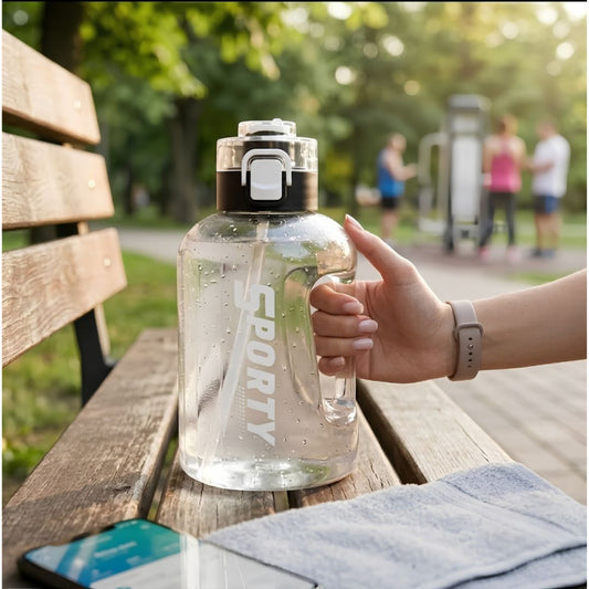 Large Capacity Water Bottle with Straw Leakproof Hydration Bottle