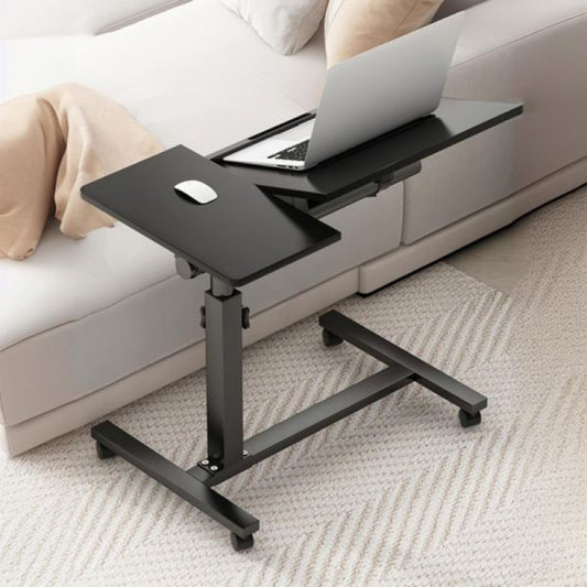 Adjustable Over Bed Table with Wheels Portable Rolling Laptop & Study Desk
