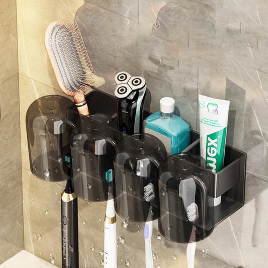 4 in 1 Toothbrush Holder & Tumbler Set Multifunctional Bathroom Organizer